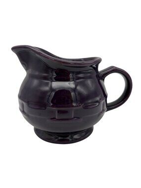 Longaberger Pottery Purple Creamer Pitcher Woven Traditions Stoneware Vintage
